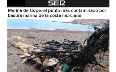 Marina de Cope, el punto más contaminado por basura marina de la costa murciana